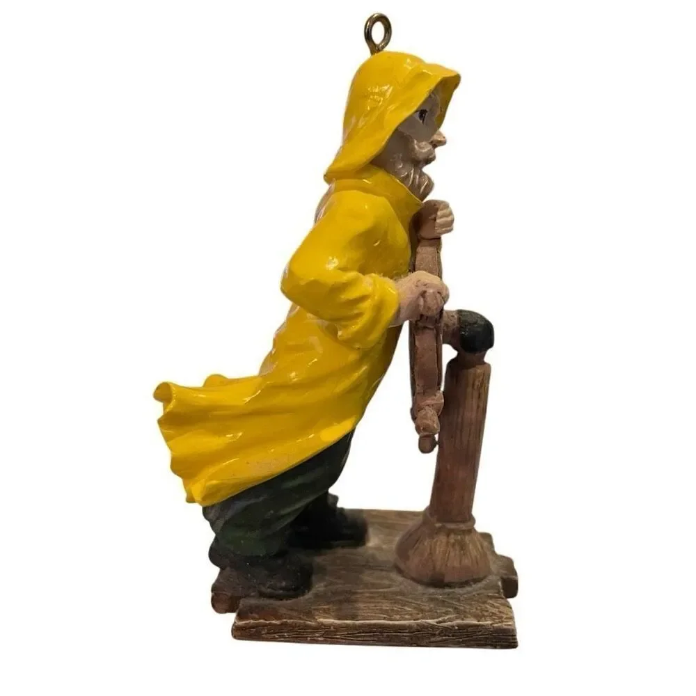 Vtg Beachcombers Intl Collectible Ornaments “Whaler in Storm” Seaman Holiday